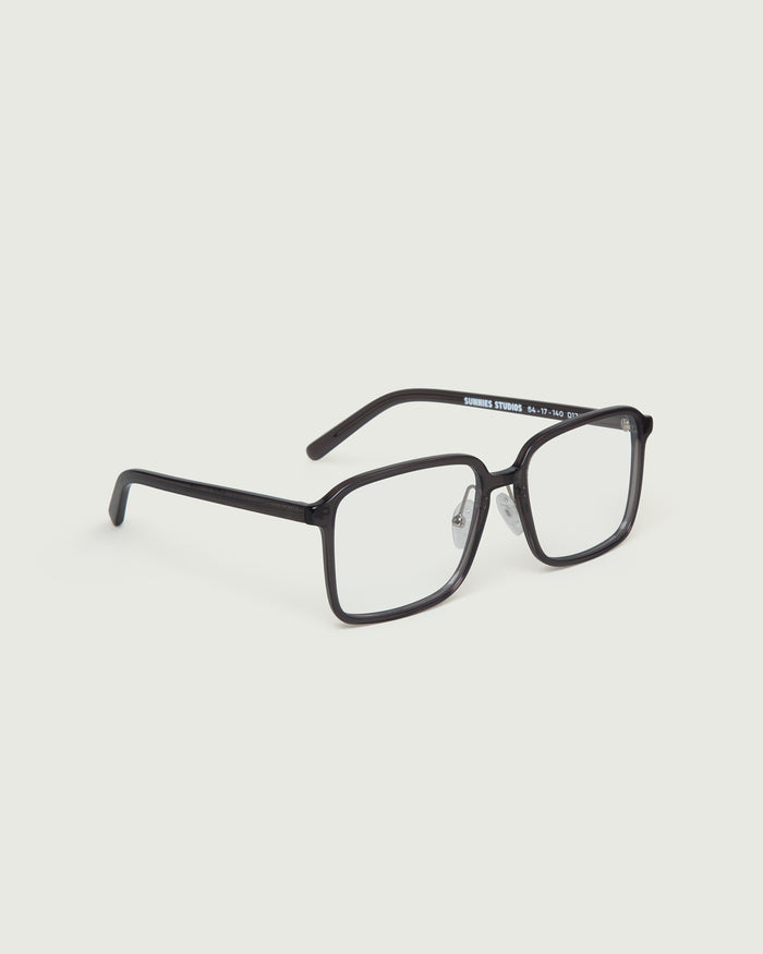 Ant::Dex+ Eyeglasses square black castor seed front diagonal