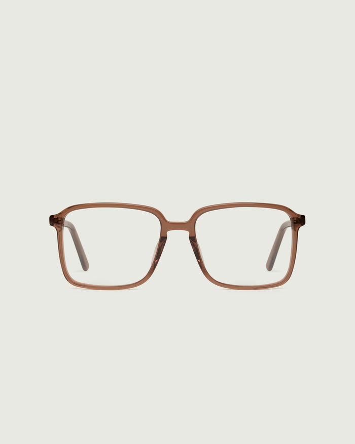 Nutmeg::Dex Eyeglasses square brown acetate front