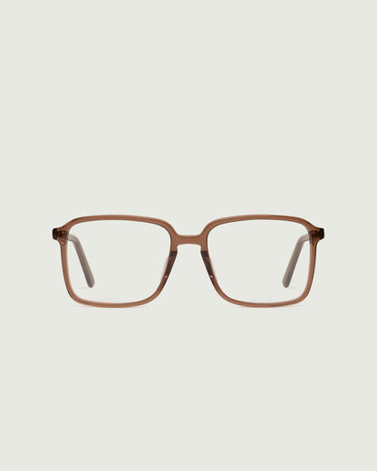 Nutmeg::Dex Eyeglasses square brown acetate front