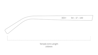 measurement::arm length Dex+ Eyeglasses square acetate