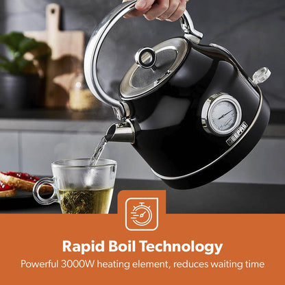 Digital 20L Microwave, Retrovive 1.7L Kettle & 2 Slice Toaster Set
