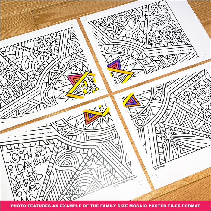 Do Not Be Afraid Coloring Page & Poster