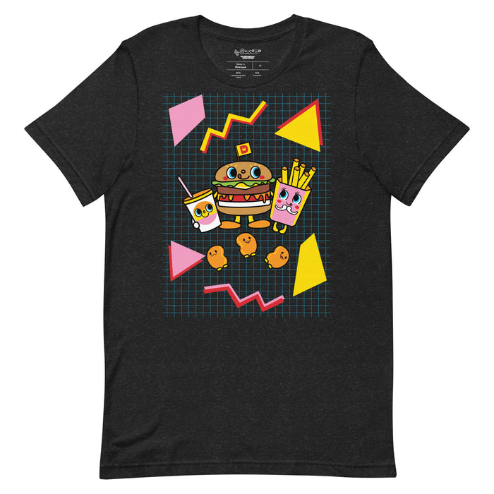 Dokidoki Yummychums 80s Retro Tee Apparel Printful Black Heather XS