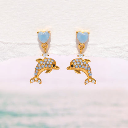 Dolphin Dangle Earrings