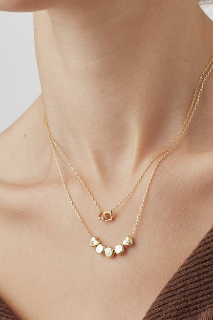 Double-Linked Flower Necklace