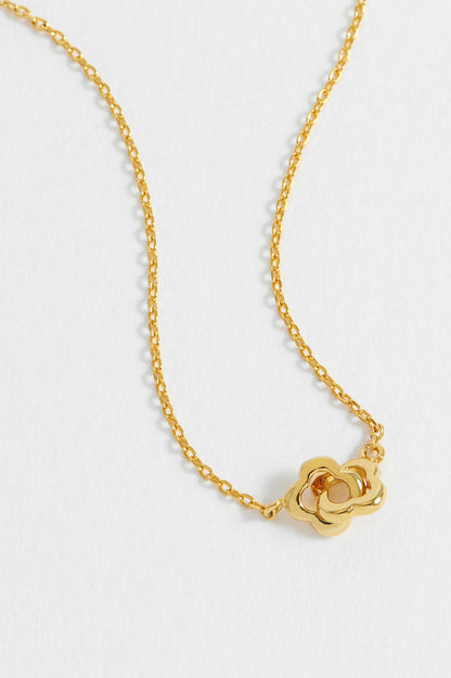 Double-Linked Flower Necklace