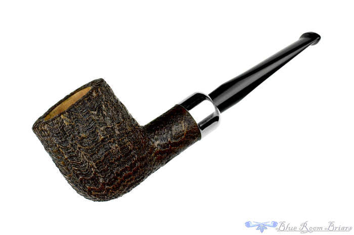 Blue Room Briars is proud to present this Doug Finlay Pipe Ring Blast Tall Pot with Nickel