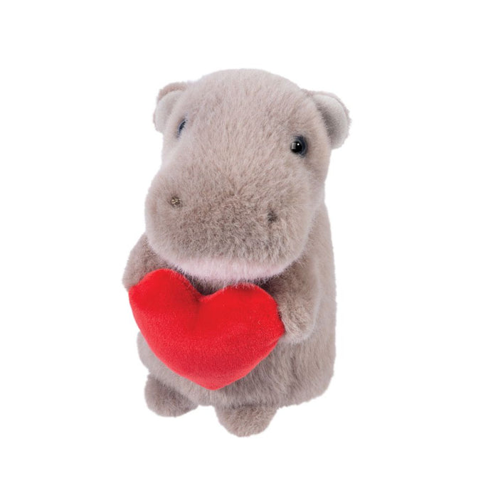 Douglas 7 Inch Valentine Hippo with Heart Plush Toy