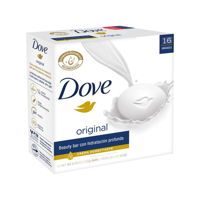 Dove Bath Soap Bar with Moisturizing Cream 16 Units / 106 g / 3.75 oz - 389834 dayana sifontes