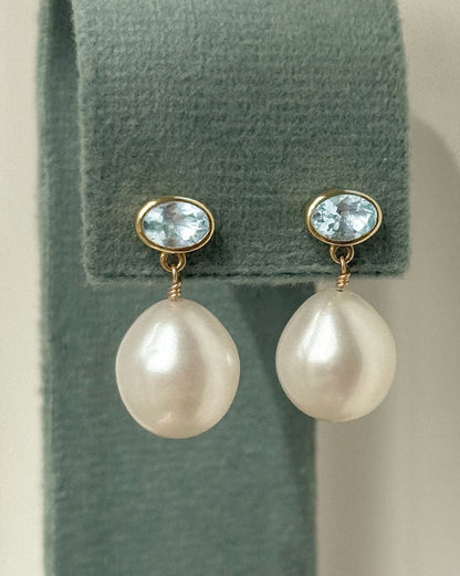 Dream Drop Aquamarine Earrings