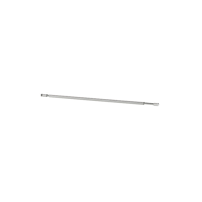 Der Unold Drehspieß für KLEINKÜCHE 68865 ist ein langer, dünner Metallstab mit einem kleinen flachen und einem etwas breiteren Ende, abgebildet auf einem schlichten weißen Hintergrund.