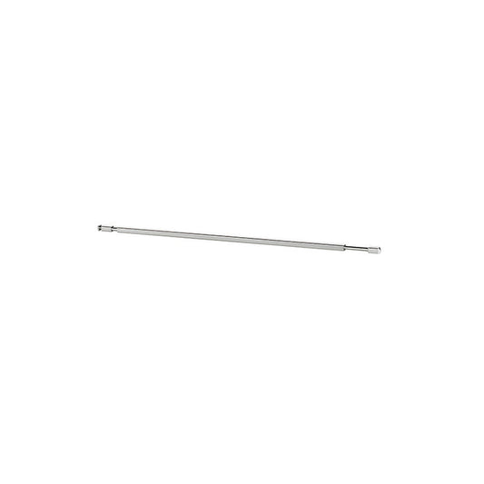 Der Unold Drehspieß für KLEINKÜCHE 68865 ist ein langer, dünner Metallstab mit einem kleinen flachen und einem etwas breiteren Ende, abgebildet auf einem schlichten weißen Hintergrund.