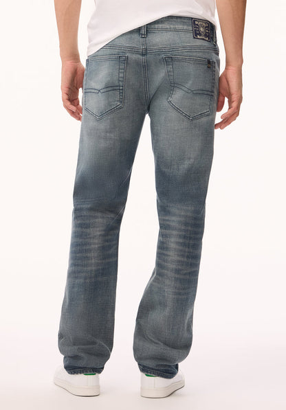 Buffalo Men Jeans Navy Denim Denim Pants Stretch