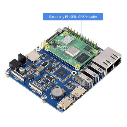 Dual Gigabit Ethernet Base Board for Raspberry Pi Compute Module 4 by Waveshare - The Pi Hut
