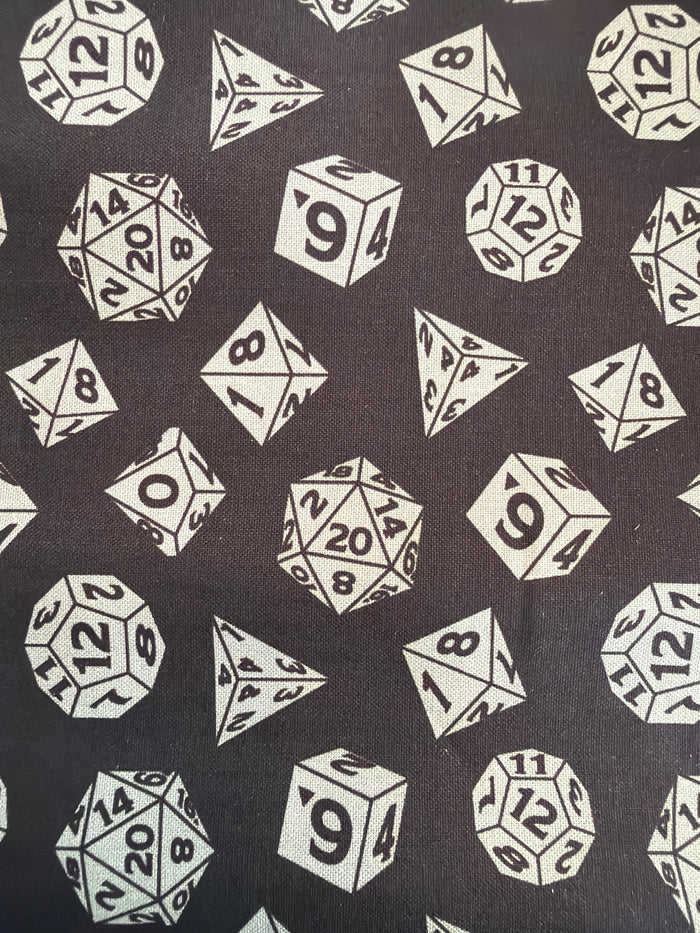 Dungeons & Dragons black dice Fabric, Camelot