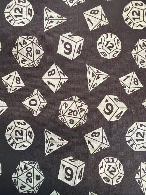Dungeons & Dragons black dice Fabric, Camelot