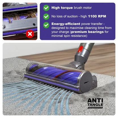 Dyson Brush Head Anti Tangle Brush for Dyson V7 V8 V10 V11 V15 Animal Turbine Motorhead