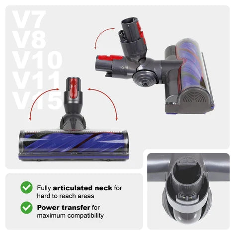 Dyson Brush Head Anti Tangle Brush for Dyson V7 V8 V10 V11 V15 Animal Turbine Motorhead
