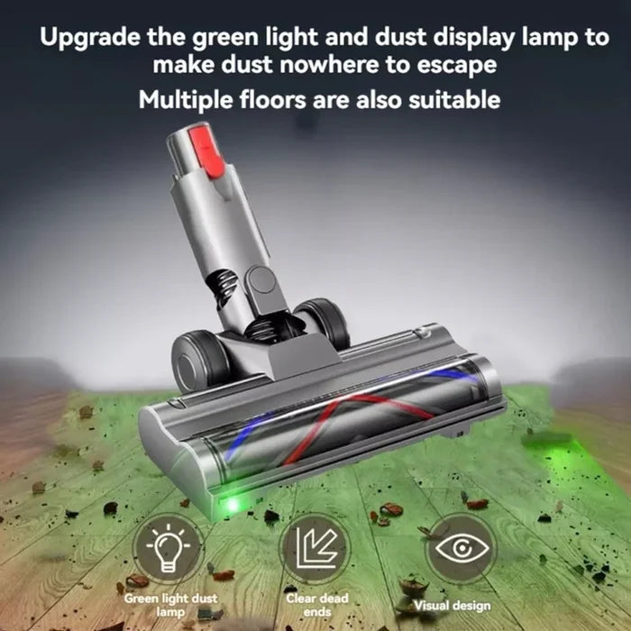 Dyson V12 Detect Slim Hard Head 972182-02 Compatible Vacuum Floor Brush Head with Green Led Lights