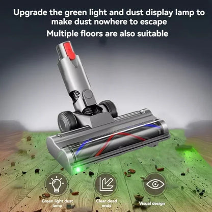 Dyson V12 Detect Slim Hard Head 972182-02 Compatible Vacuum Floor Brush Head with Green Led Lights