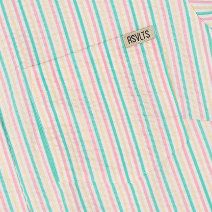 RSVLTS RSVLTS Women's Short Sleeve Shirt Easy Does It –  Women's Stretch Seersucker Short Sleeve Shirt Easy Does It –  Women's Stretch Seersucker Short Sleeve Shirt