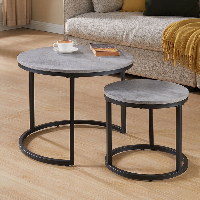 ECHO 600 Nested Coffee Table Set Cement by Censi -Home Living Store - -
