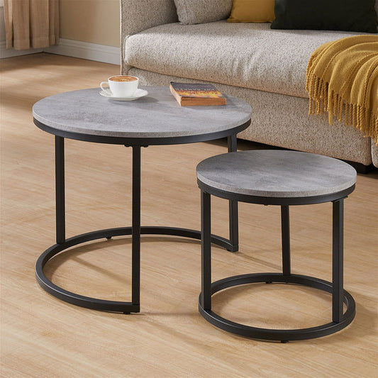 ECHO 600 Nested Coffee Table Set Cement by Censi -Home Living Store - -