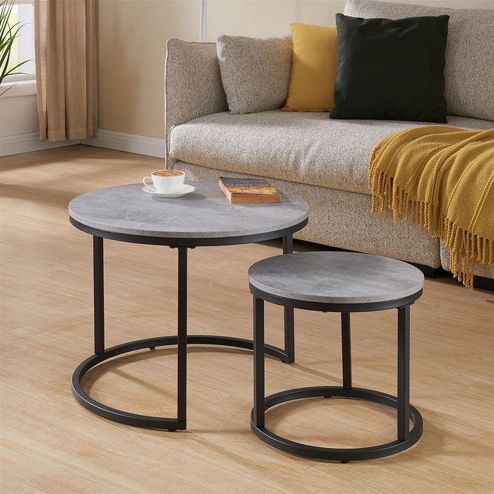 ECHO 600 Nested Coffee Table Set Cement by Censi -Home Living Store - -