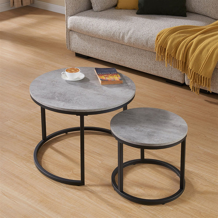 ECHO 600 Nested Coffee Table Set Cement by Censi -Home Living Store - -