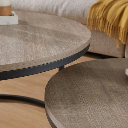ECHO 800 Nested Coffee Table Set Oak by Censi -Home Living Store - -