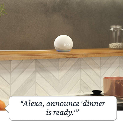 Echo Dot with Clock (5th Gen, 2022 release) | Smart speaker with Alexa