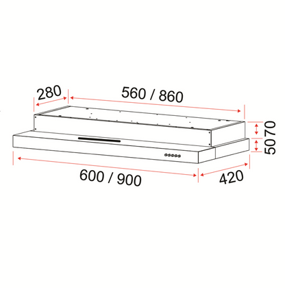 EFCH9201TSS 90CM SEMI-INTEGRATED HOOD