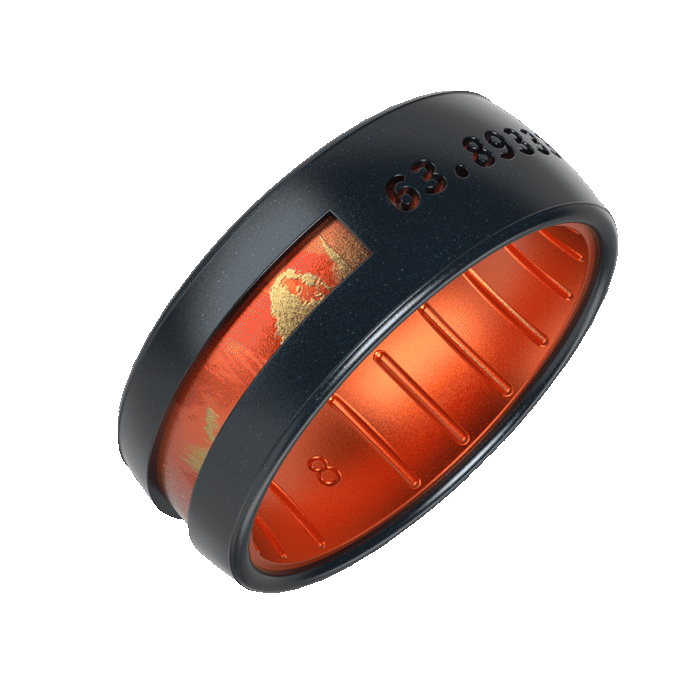 Chris Burkard Silicone Ring - Eldfjall Band Coordinate