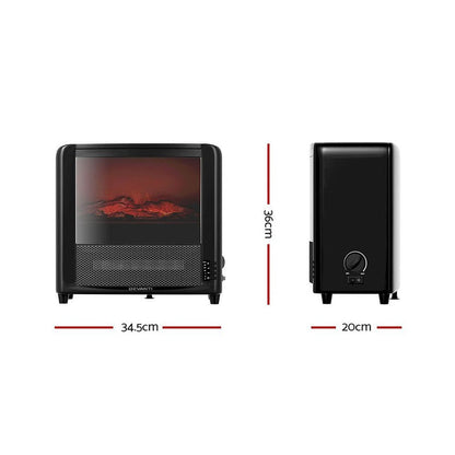 Electric Fireplace 3D Flame Effect Timer Portable Indoor Heater 2000W -Home Living Store - -
