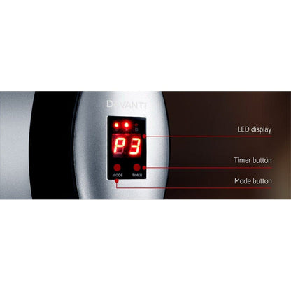 Electric Infrared Patio Heater Radiant Strip Indoor Outdoor Heaters Remote Control 1500W -Home Living Store - -