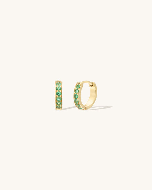 Emerald Pave Huggies