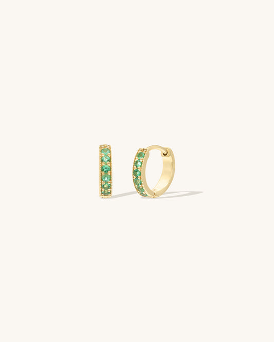 Emerald Pave Huggies