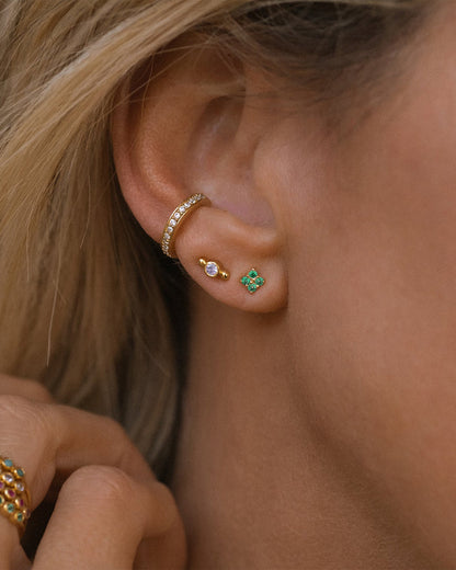 Emerald Quaditta Studs