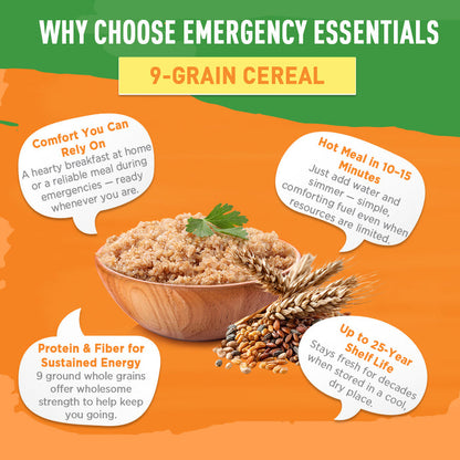 Emergency Essentials® 9-Grain Cereal Large #10 Can