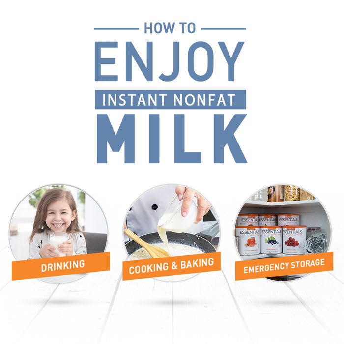 Emergency Essentials® Fortified Instant Nonfat Dry Milk Large (29 Ounces) #10 Can