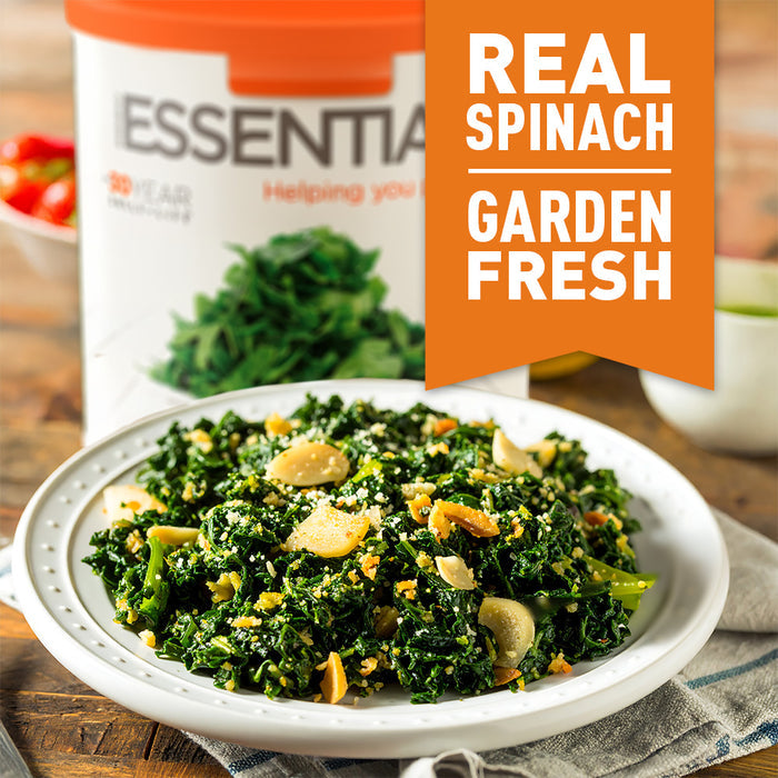Plate of green salad with spinach