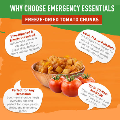 Freeze-dried tomato chunks graphic