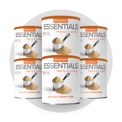 6 Pack of Granulated Brown Sugar