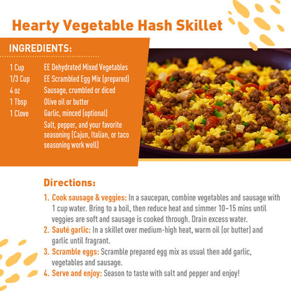 Hearty Vegetable Hash Skillet recipe card
