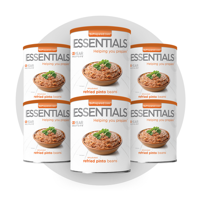 6 Pack of Dehydrated Refried Pinto Beans