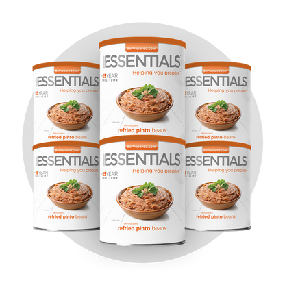 6 Pack of Dehydrated Refried Pinto Beans