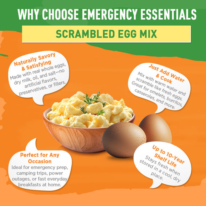Bowl of scrambled eggs