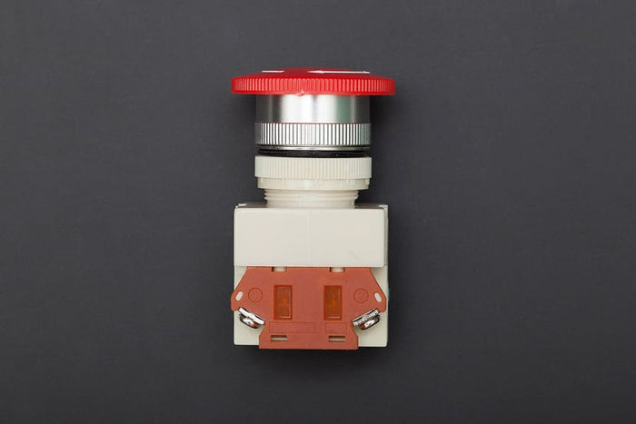 Emergency Stop Mushroom Push Button Switch by DFRobot - The Pi Hut