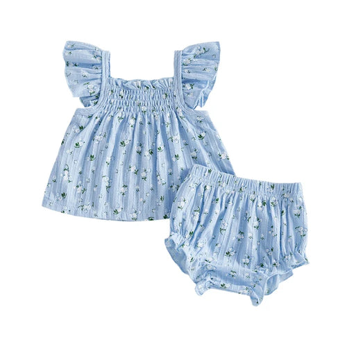 EMERSON Floral Ribbed Outfit