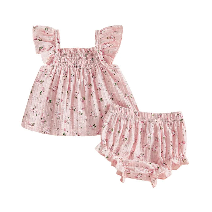 EMERSON Floral Ribbed Outfit